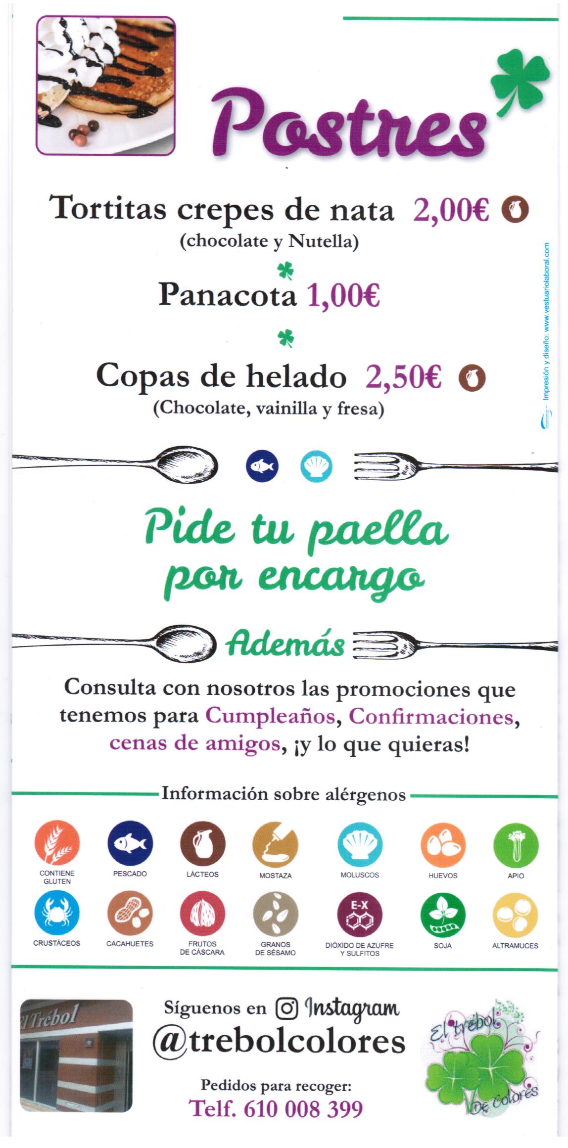 Carta de El Trebol de Colores — página 6