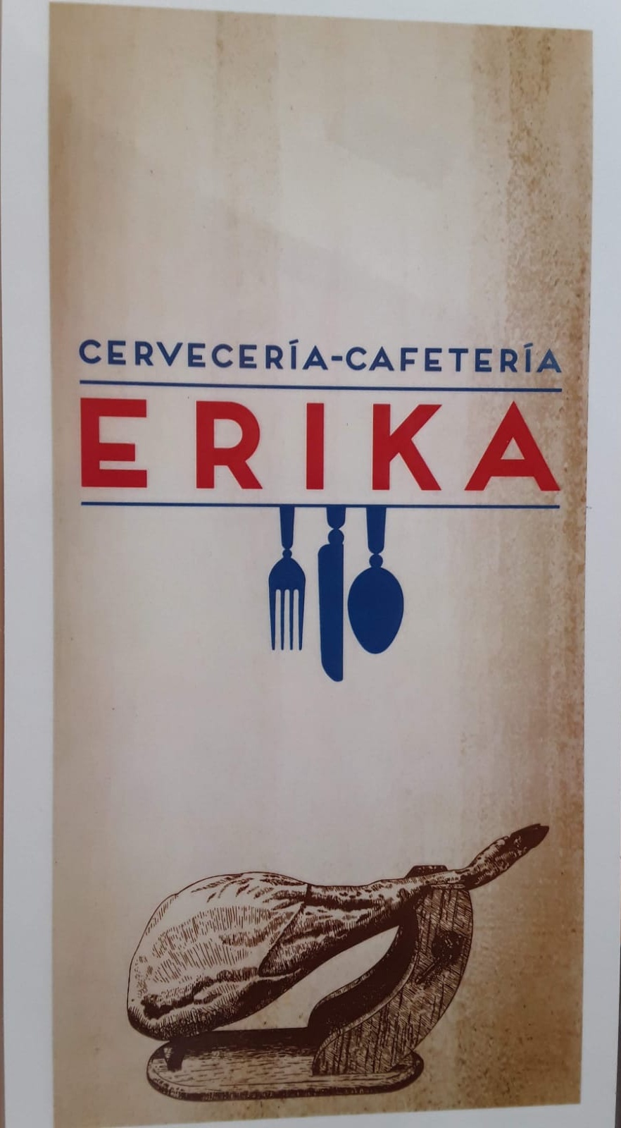 Carta de Cervecería-Cafeteria ERIKA — página 1