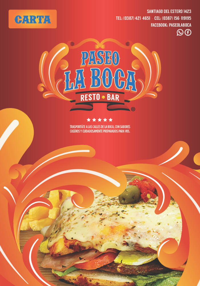 Carta de PASEO LA BOCA — página 1