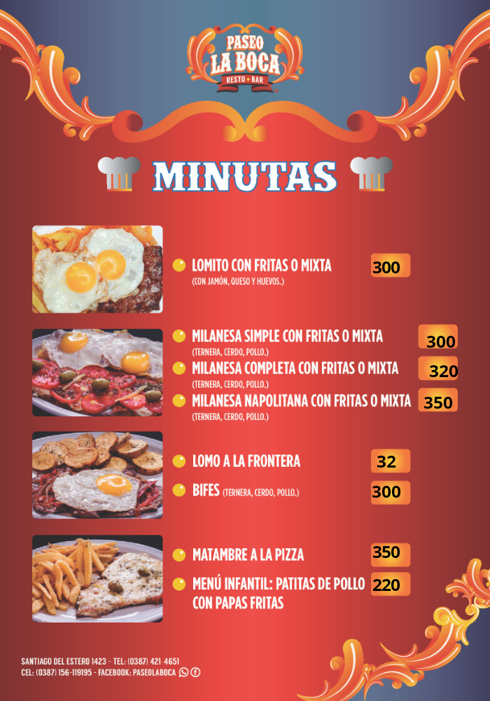 Carta de PASEO LA BOCA — página 6