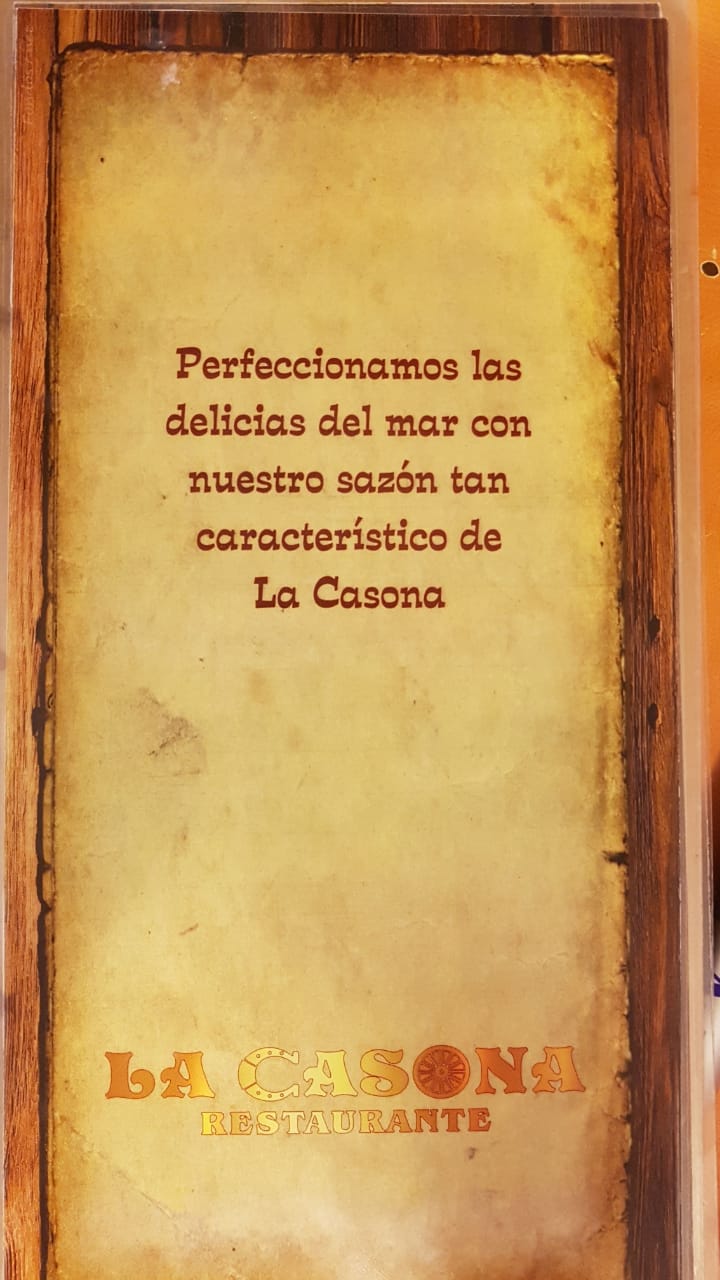 Carta de La Casona Restaurante — página 1