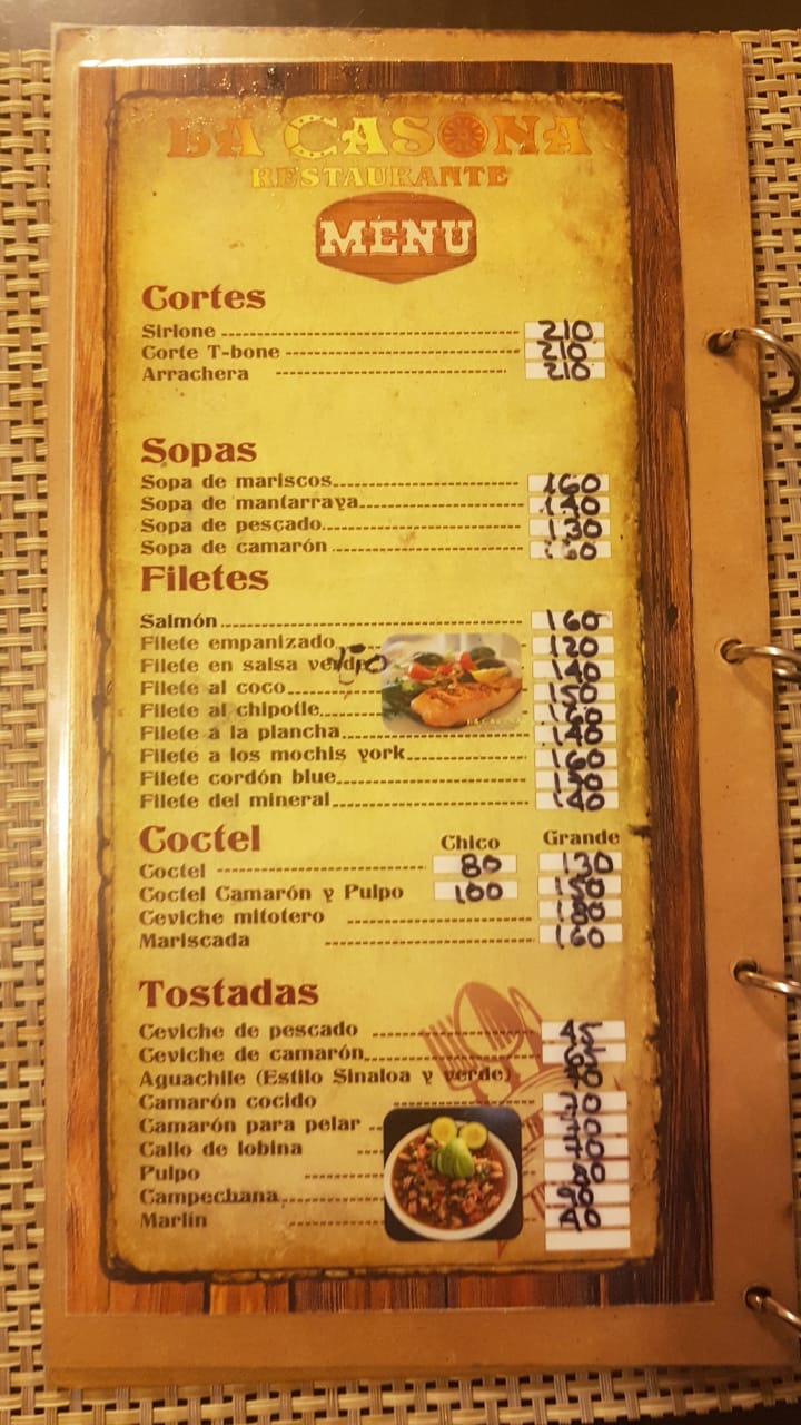 Carta de La Casona Restaurante — página 3