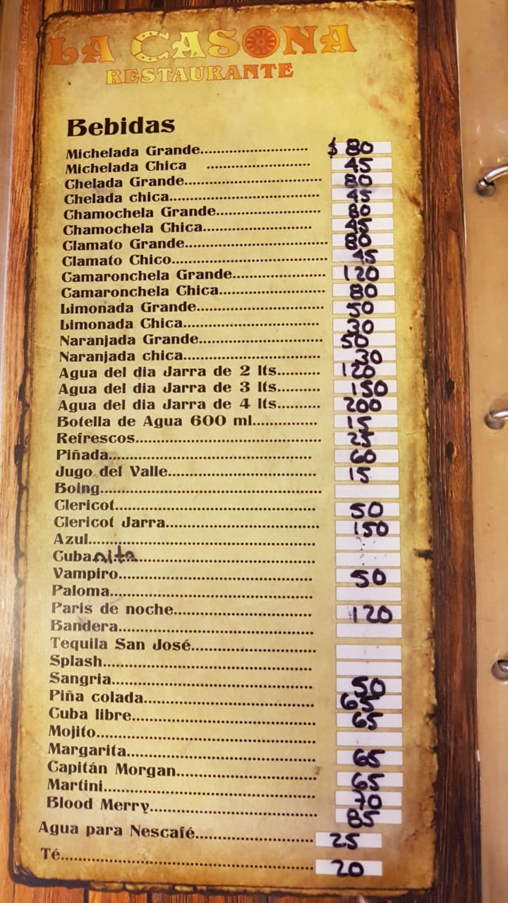 Carta de La Casona Restaurante — página 4