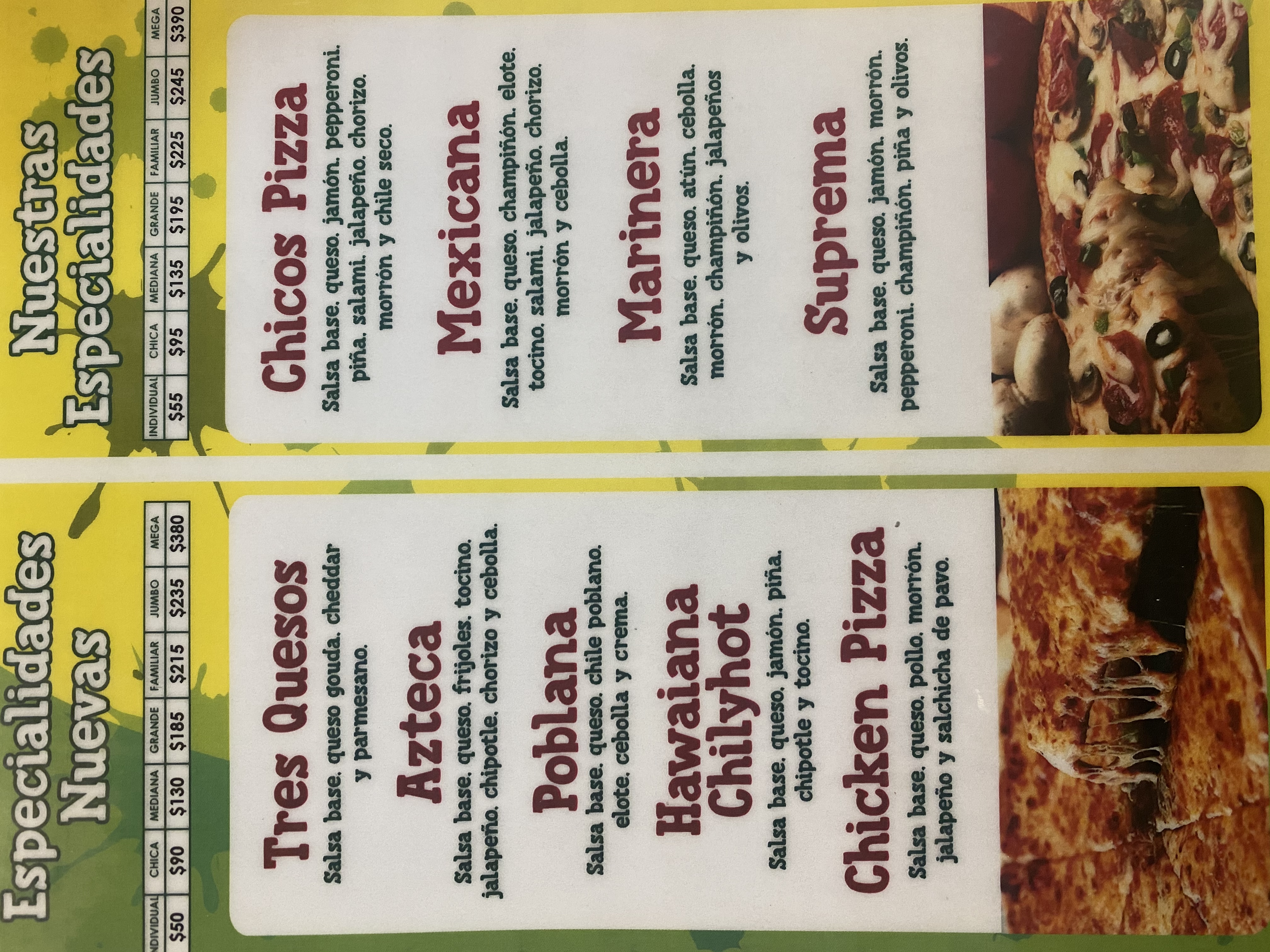 Carta de Don chico pizza  — página 2