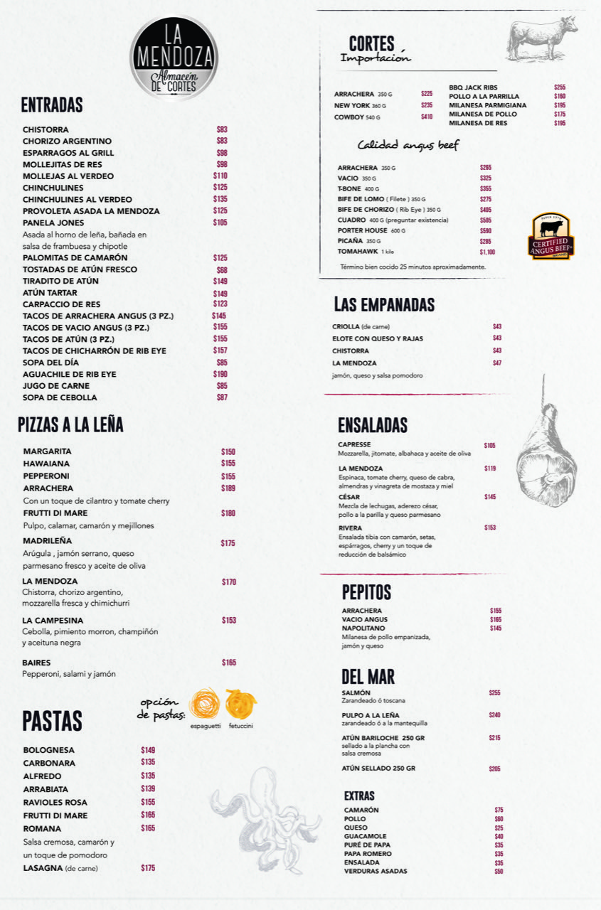 Carta de La Mendoza Almacen de Cortes — página 1