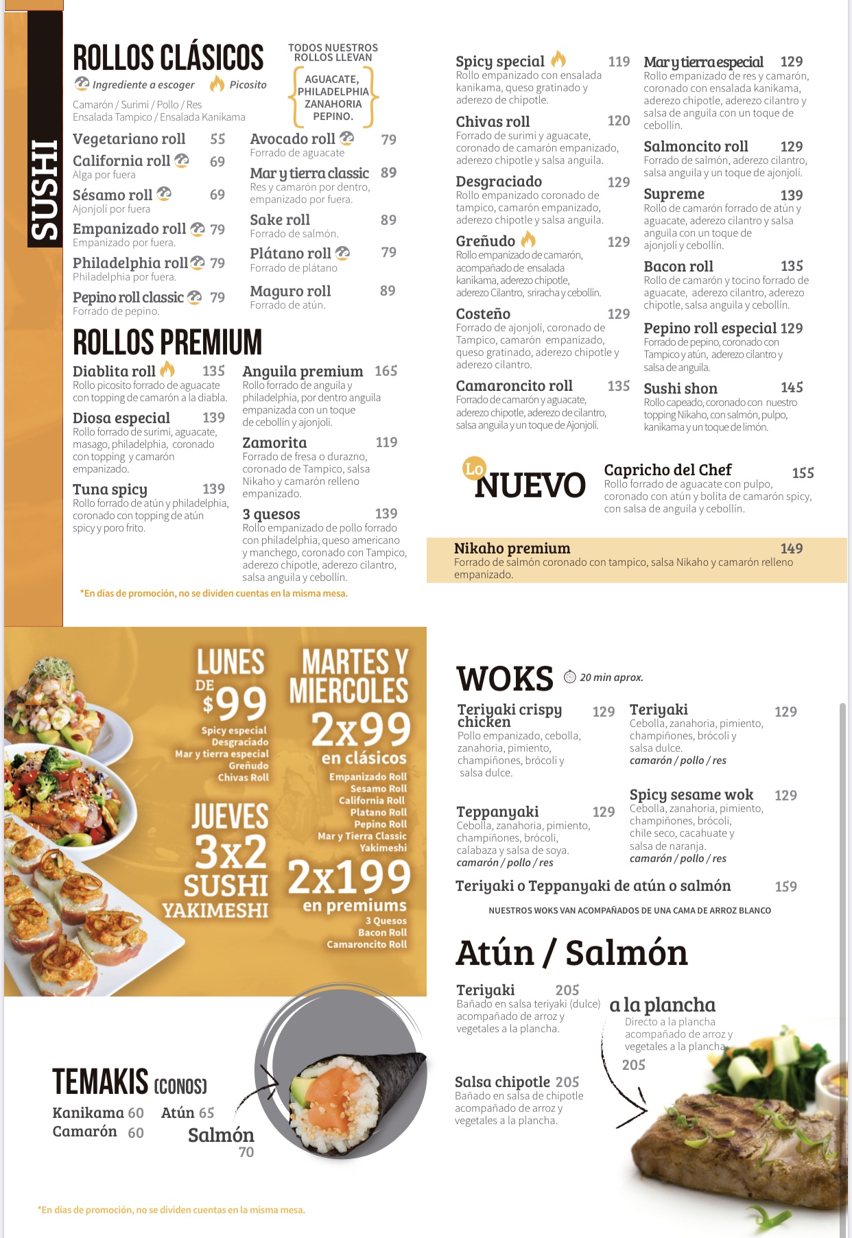 Carta de Nikaho Sushi Bar — página 2