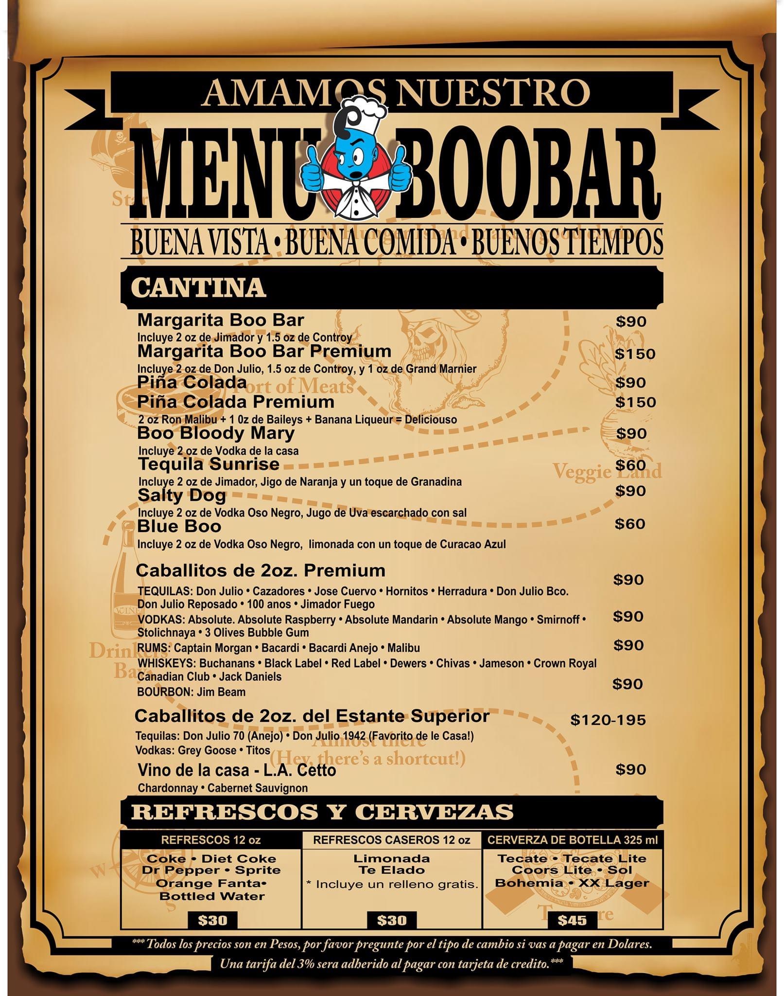 Carta de BOO BAR — página 3