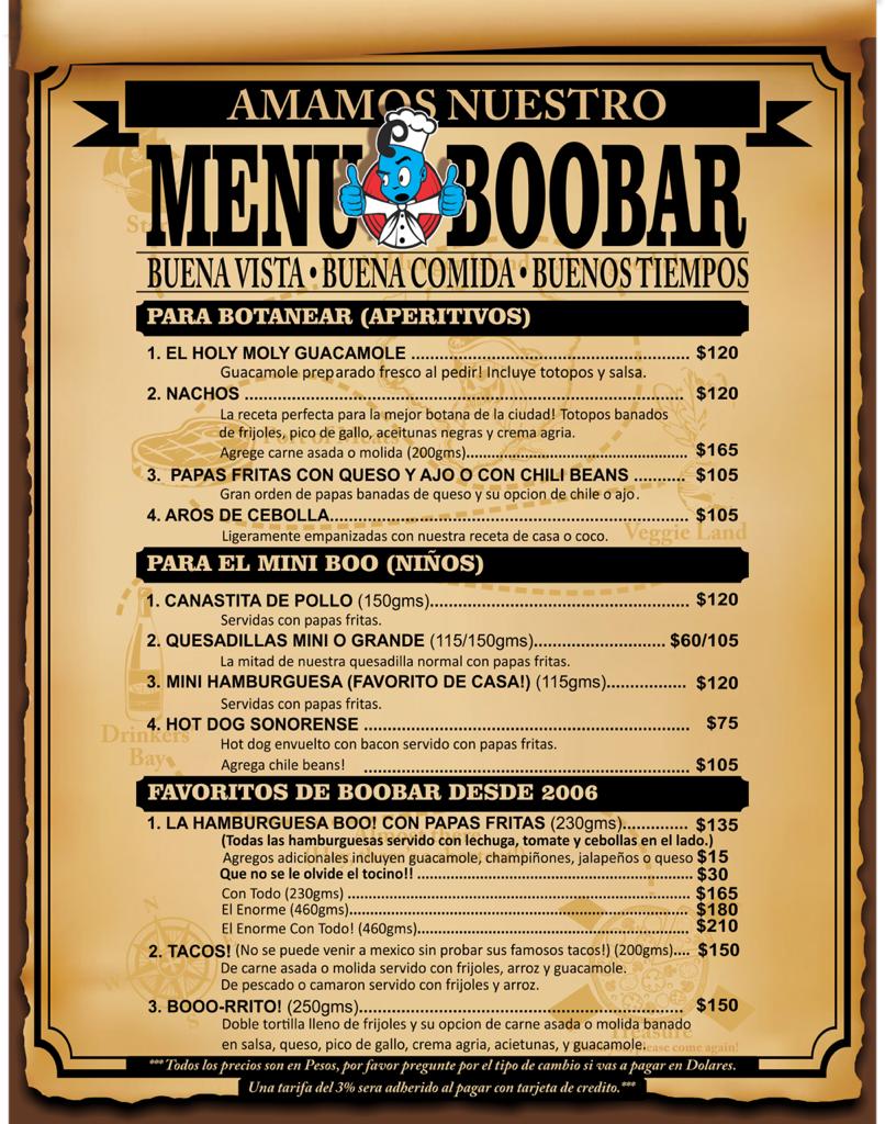 Carta de BOO BAR — página 8