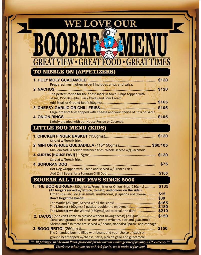 Carta de BOO BAR — página 2