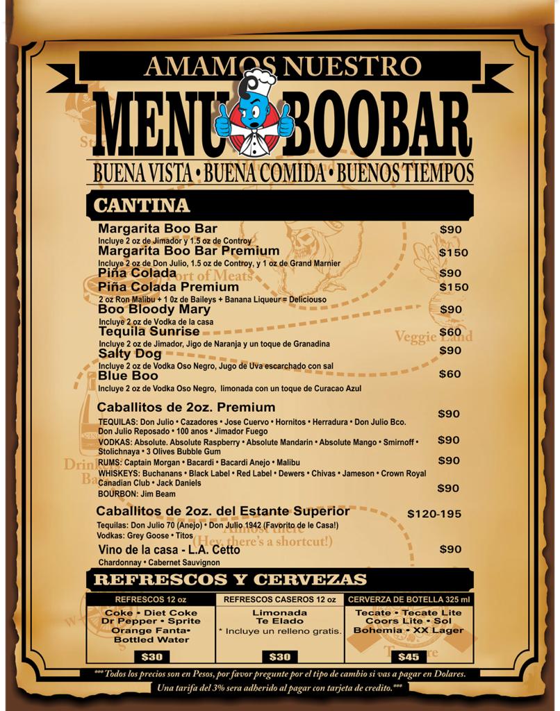 Carta de BOO BAR — página 6