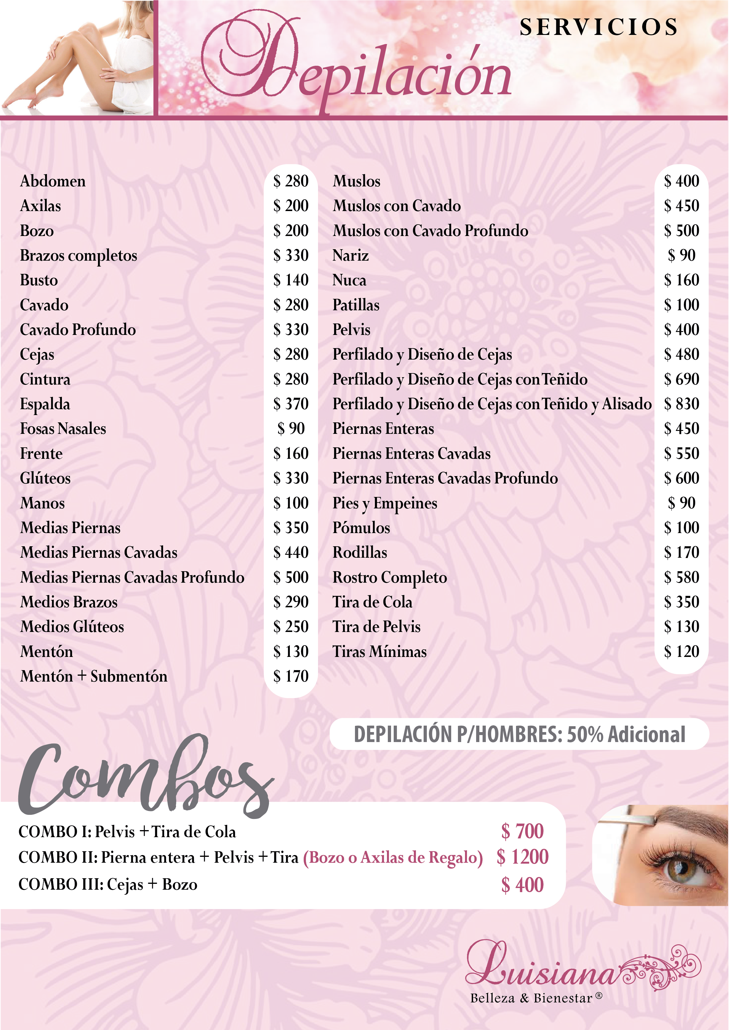 Carta de Lusiana Belleza & Bienestar — página 3