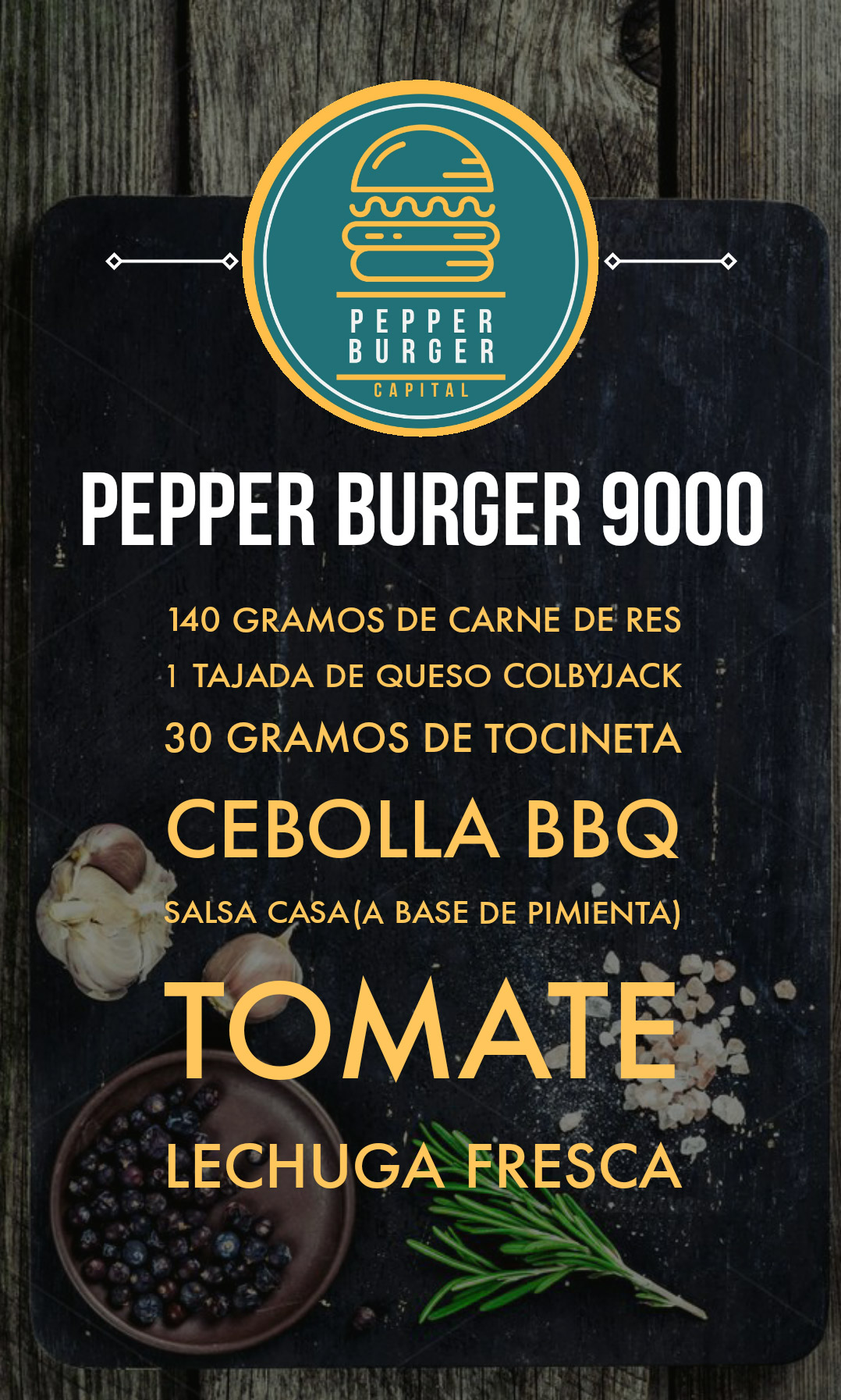 Carta de Pepper Burger Capital — página 1