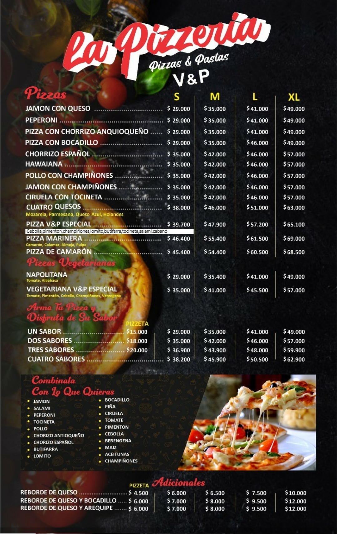 Carta de LA PIZZERIA CASTELLANA  — página 1