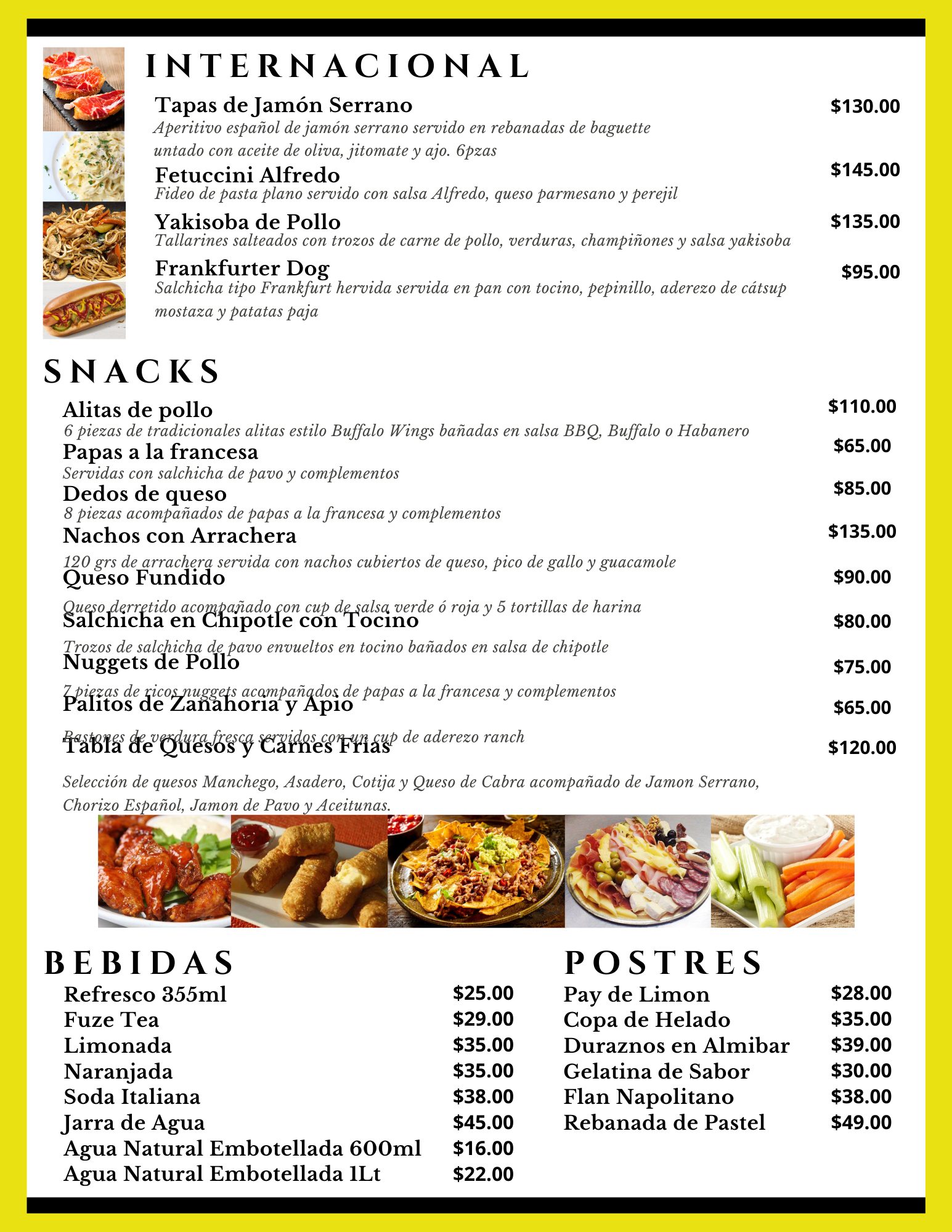 Carta de Justo Restaurante Cafeteria — página 4