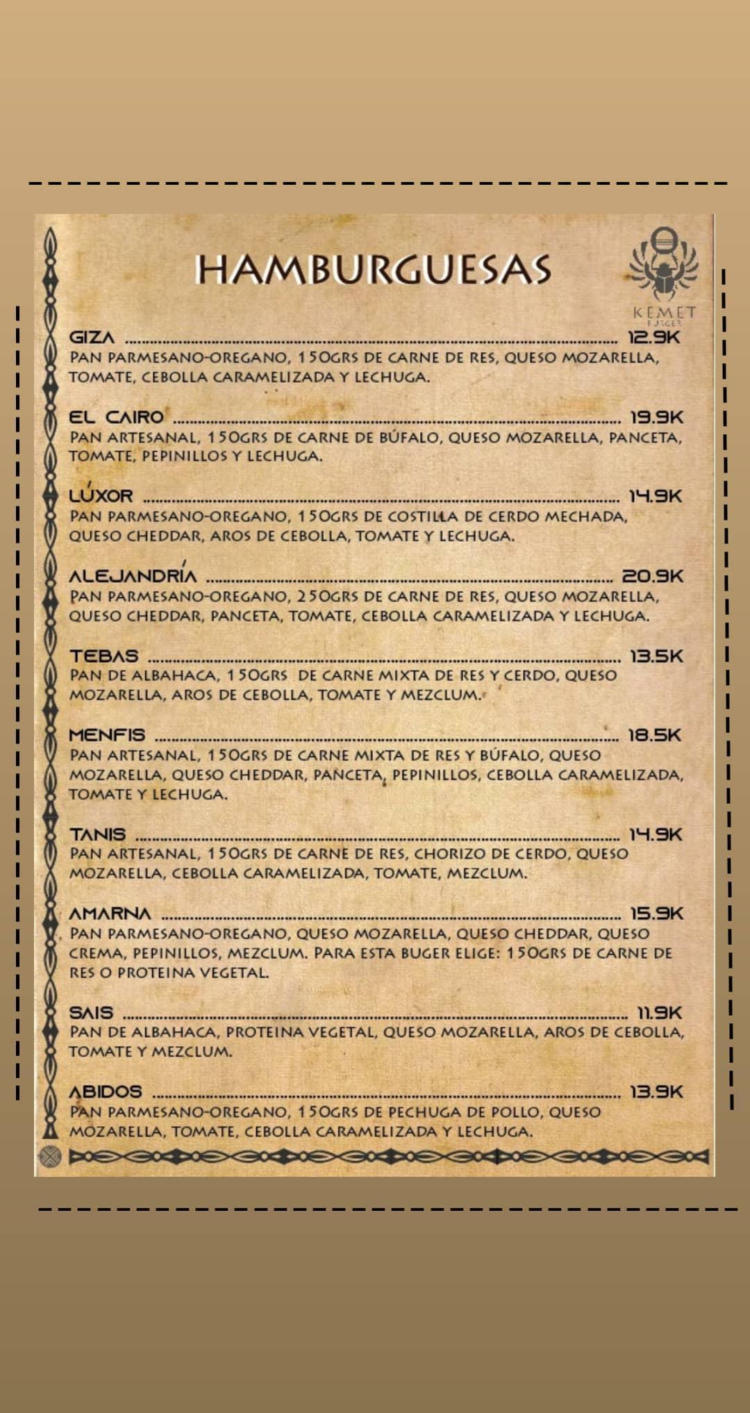 Carta de KEMETBURGER — página 1