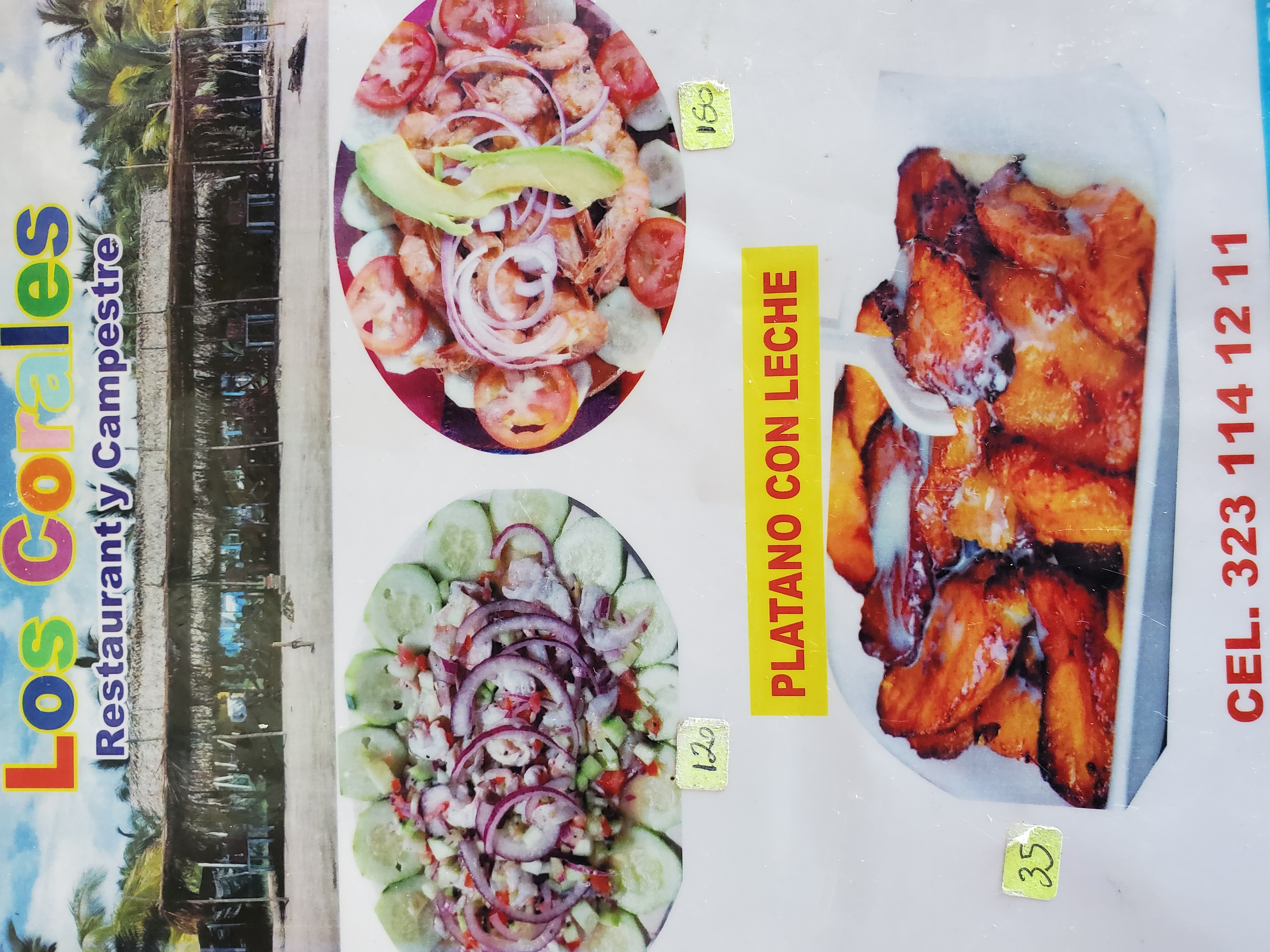 Carta de Restaurante Los Corales  — página 1