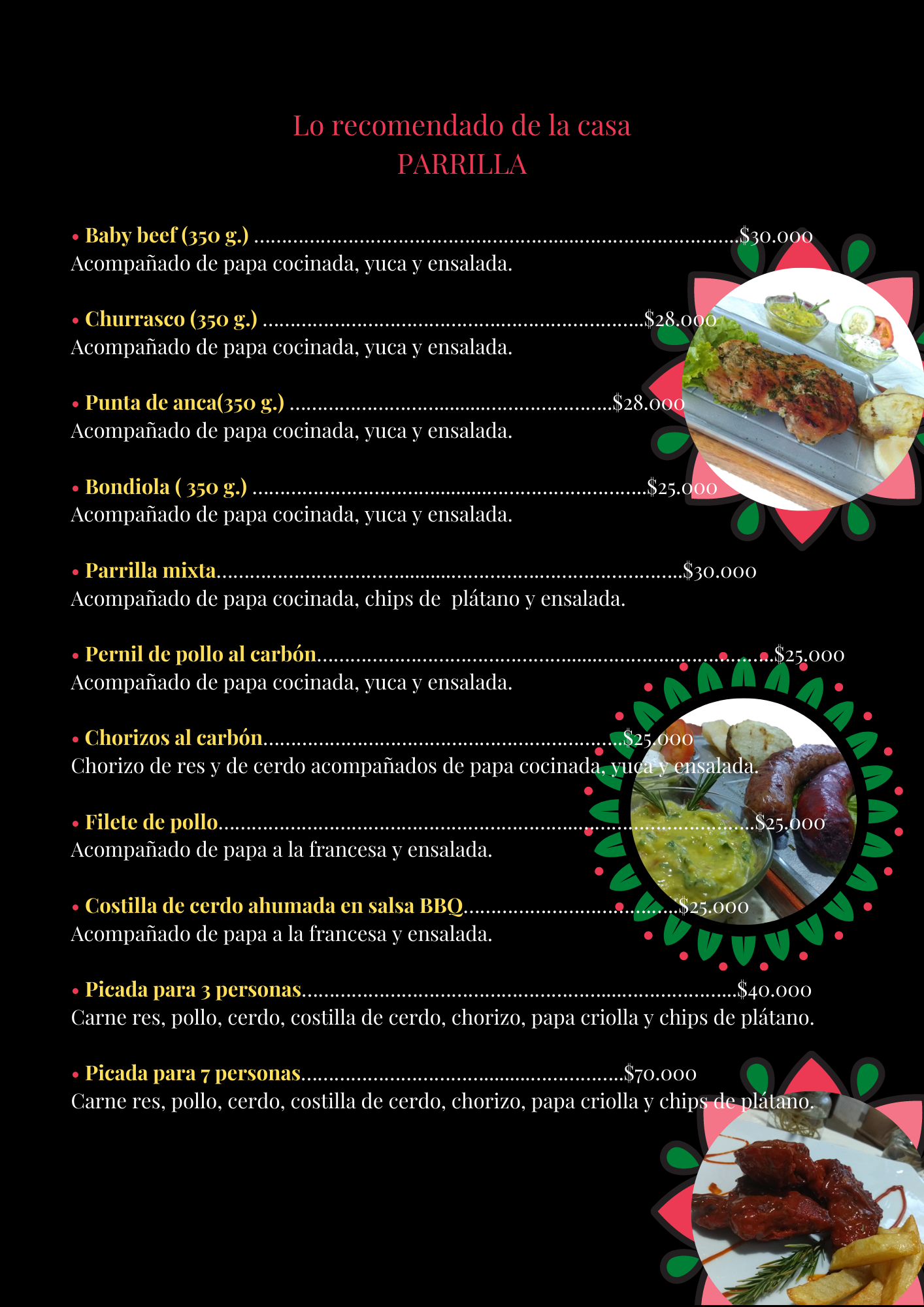 Carta de Restaurante A 18 Grados en Rural  — página 3