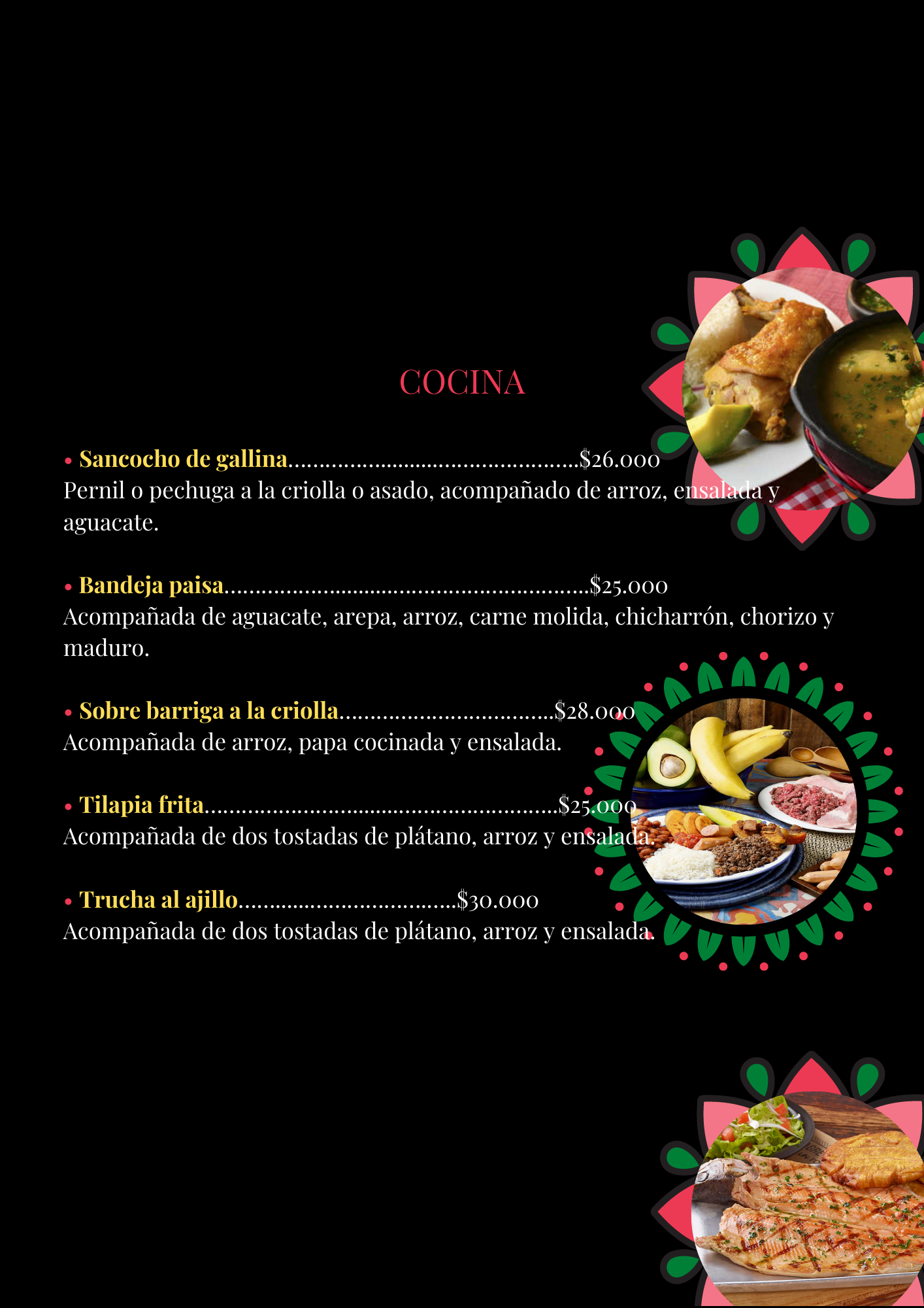 Carta de Restaurante A 18 Grados en Rural  — página 4