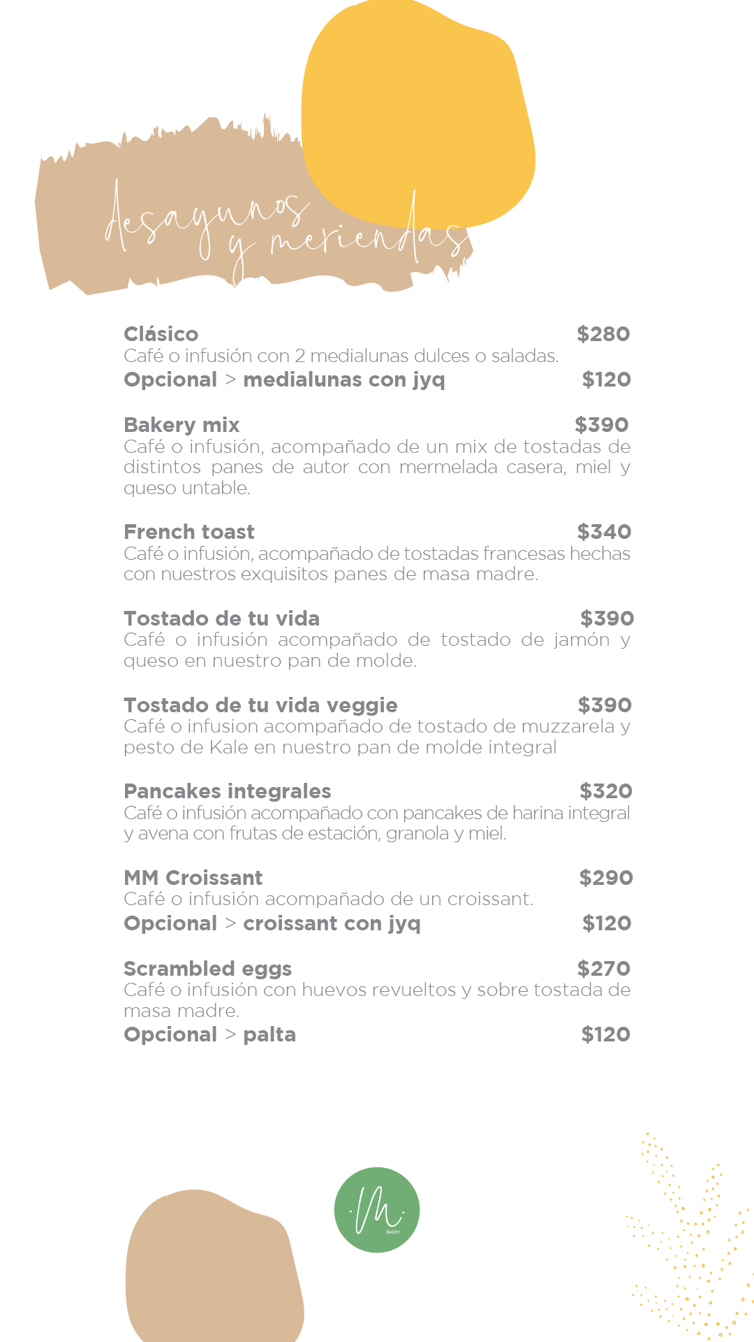 Carta de Masa Madre en Rosario, Santa Fe — página 2