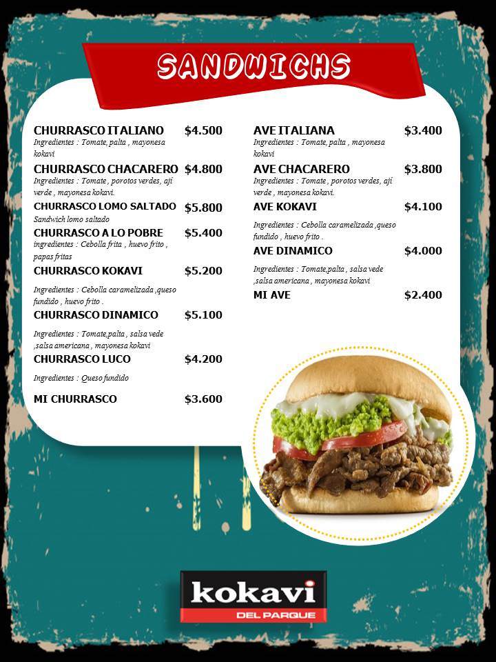 Carta de KOKAVI DEL PARQUE en ANTOFAGASTA, Antofagasta — página 6
