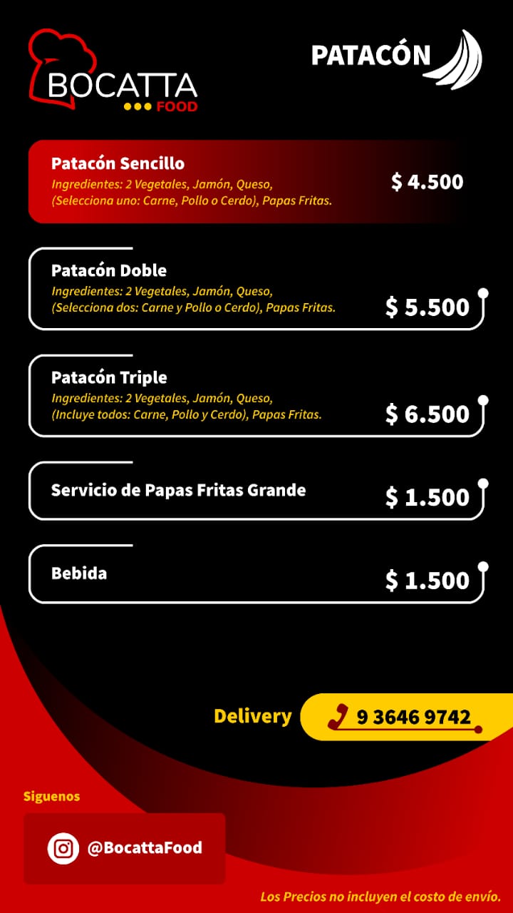Carta de Bocatta food en Coquimbo — página 3