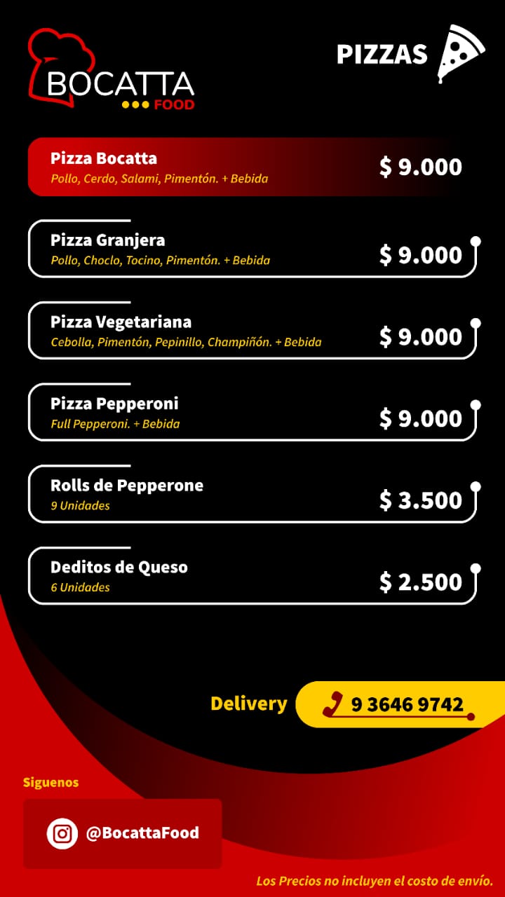 Carta de Bocatta food en Coquimbo — página 1