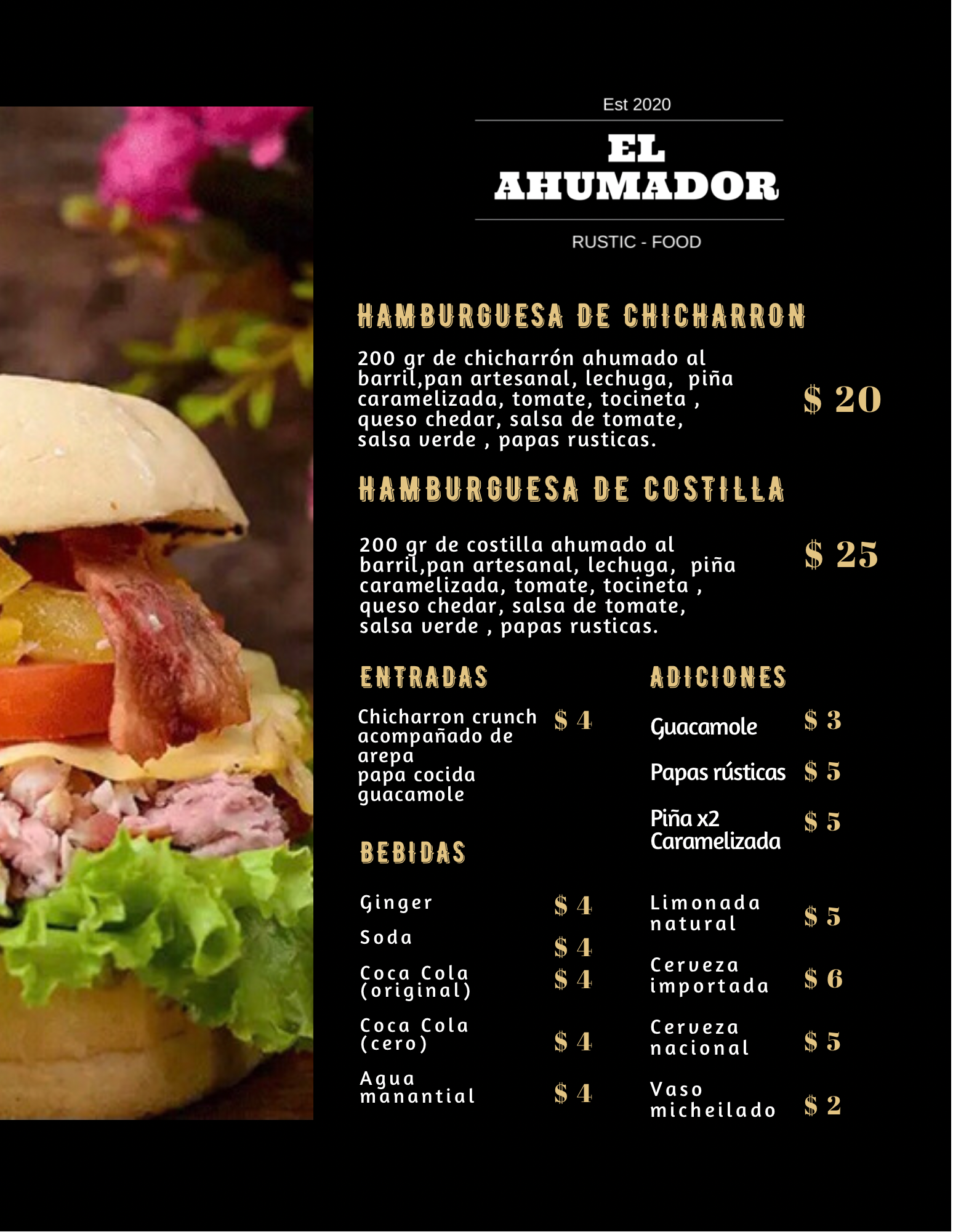 Carta de El AHIMADOR Y BBQ GRILL HOUSE  en Prados del limonar , Cali — página 3