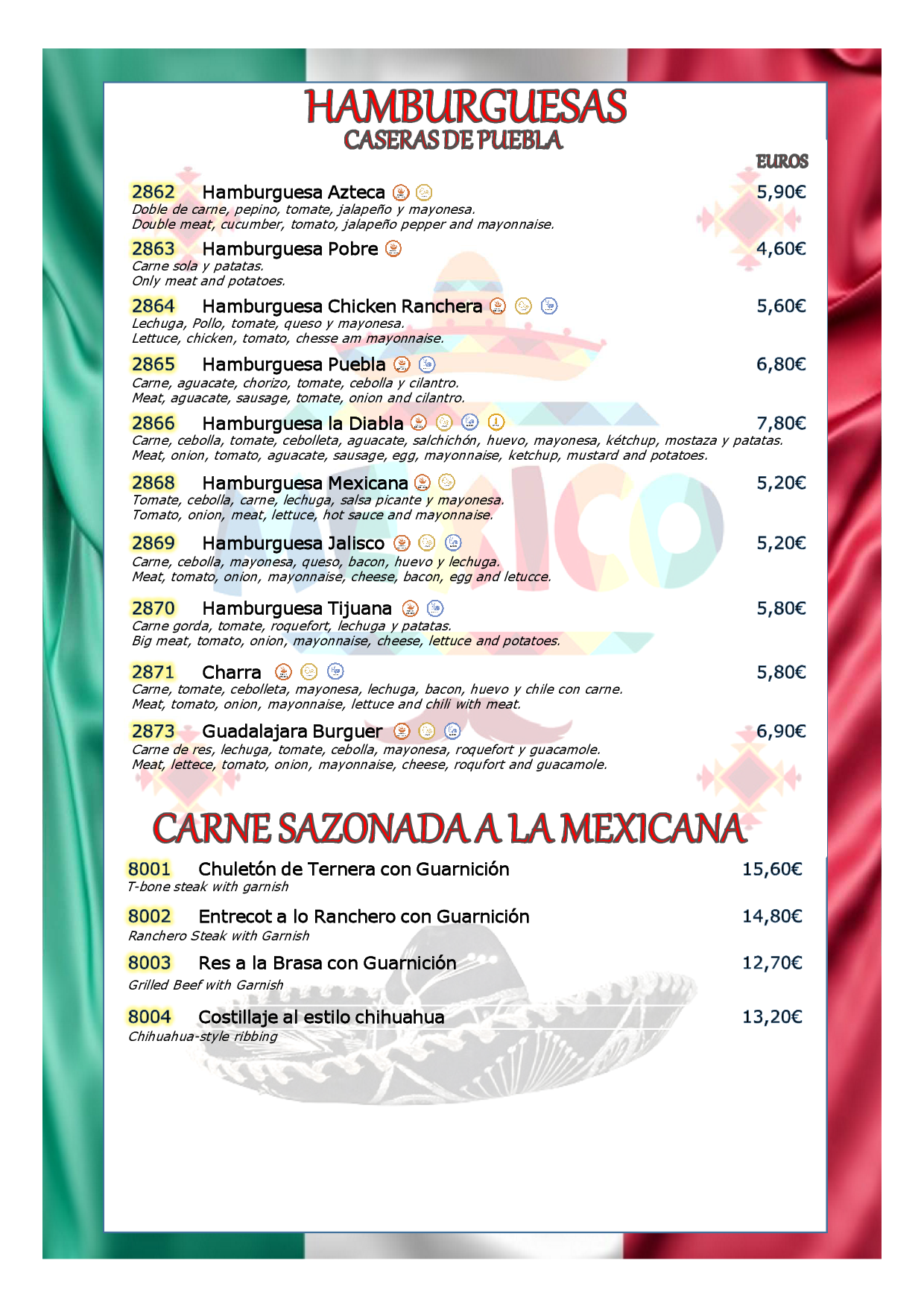 Carta de Cantina Cantinflas Puerto en Cadiz — página 12