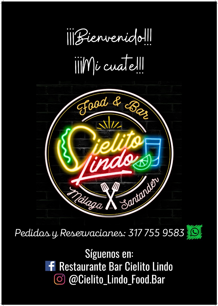 Carta de Cielito Lindo FOOD&BAR en Málaga , Santander — página 1