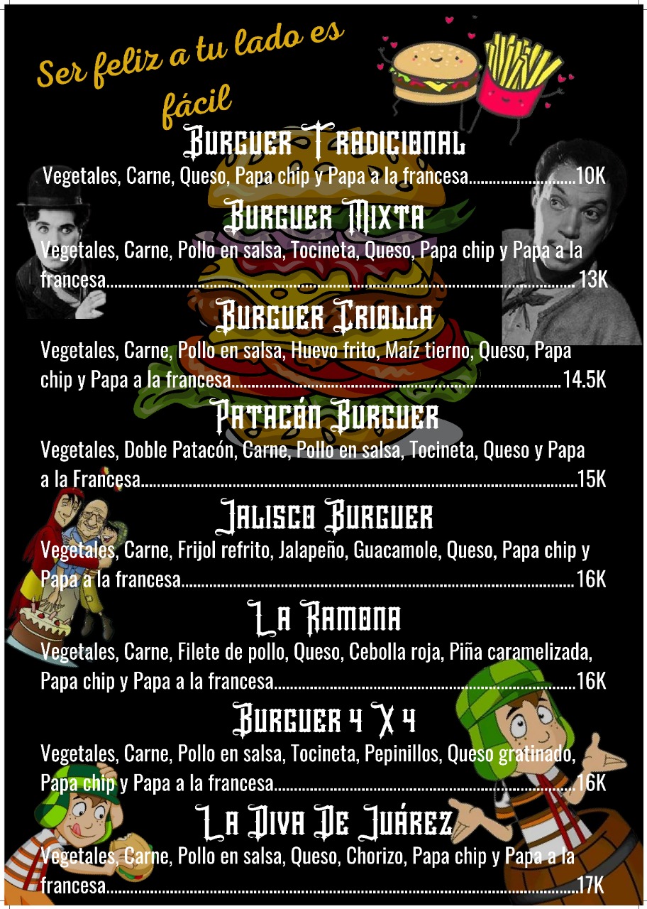 Carta de Cielito Lindo FOOD&BAR en Málaga , Santander — página 2