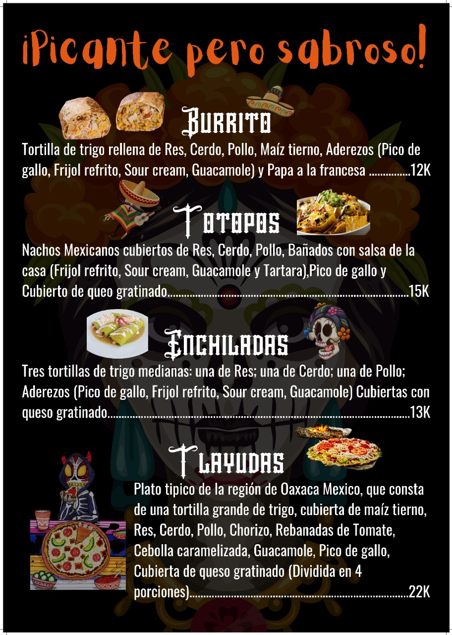 Carta de Cielito Lindo FOOD&BAR en Málaga , Santander — página 4
