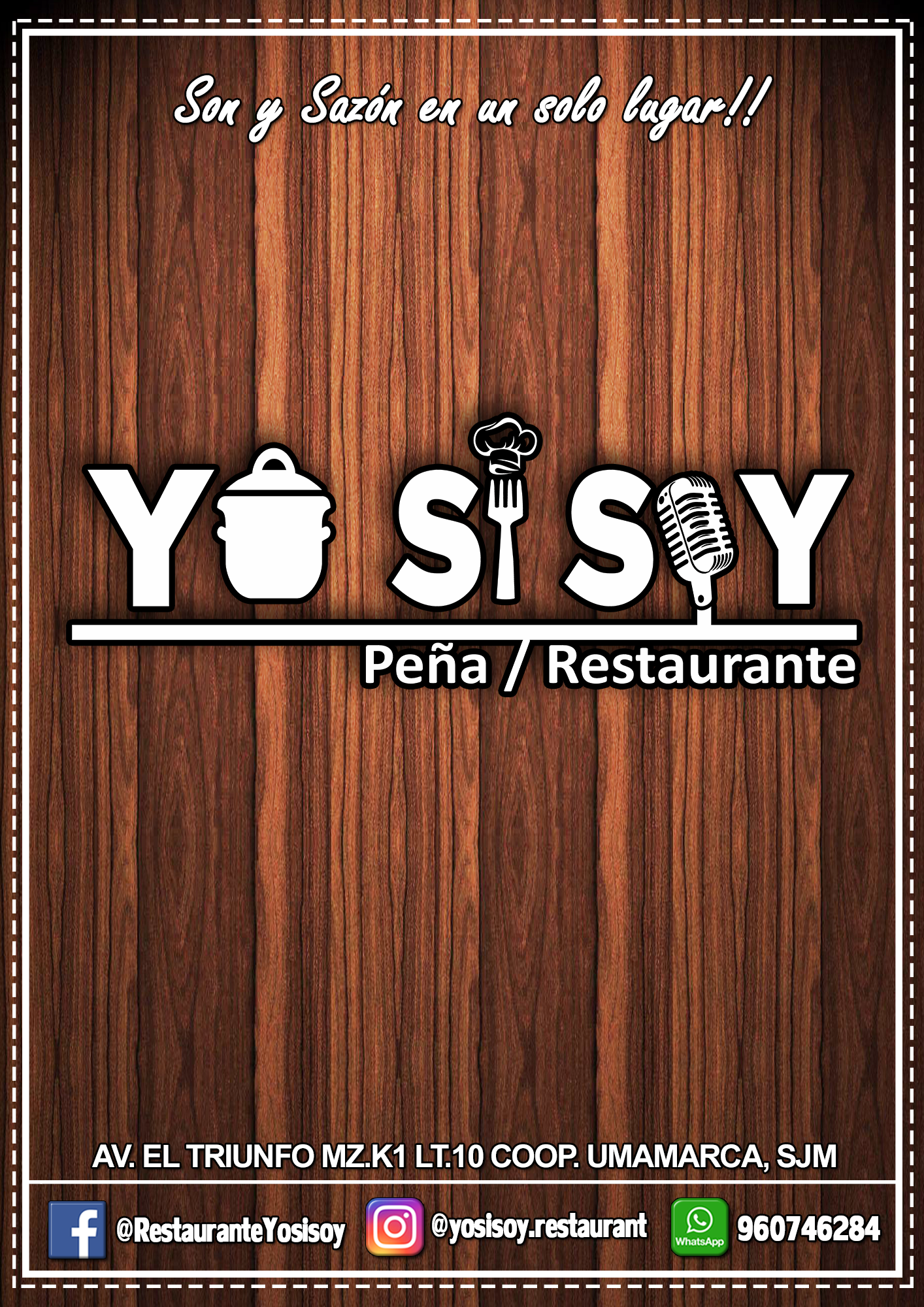 Carta de Peña YOSISOY en Cercado de Lima, Provincia de Lima — página 1