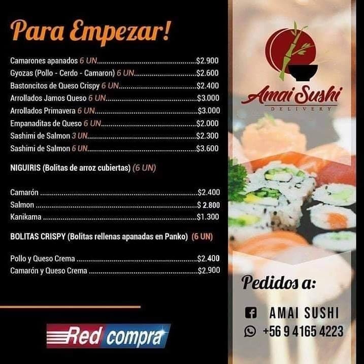 Carta de Amai Sushi Delivery en Villa Alemana, Marga Marga — página 9