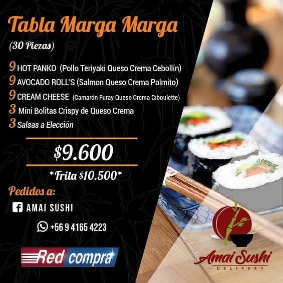 Carta de Amai Sushi Delivery en Villa Alemana, Marga Marga — página 5