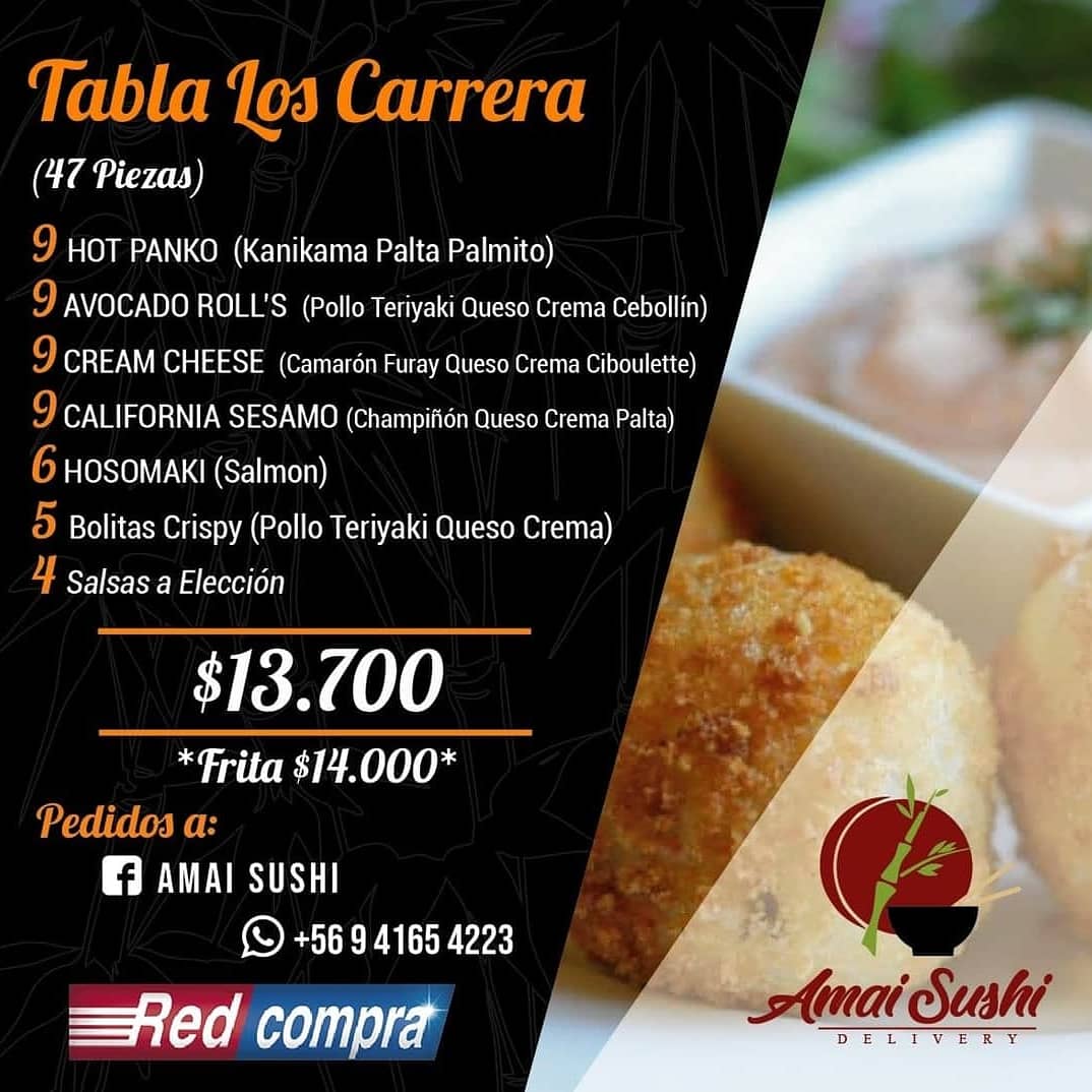 Carta de Amai Sushi Delivery en Villa Alemana, Marga Marga — página 1
