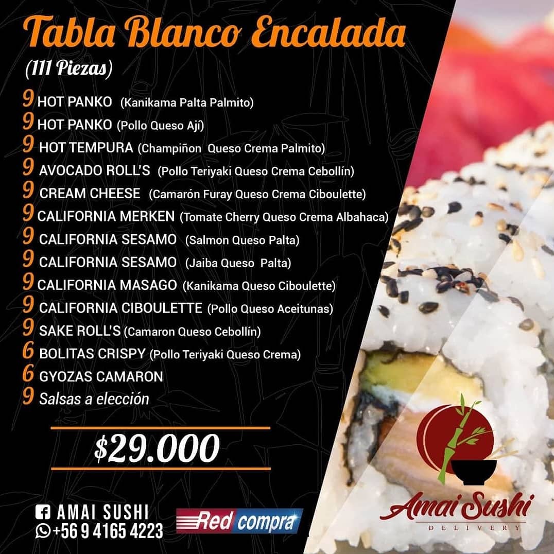 Carta de Amai Sushi Delivery en Villa Alemana, Marga Marga — página 7