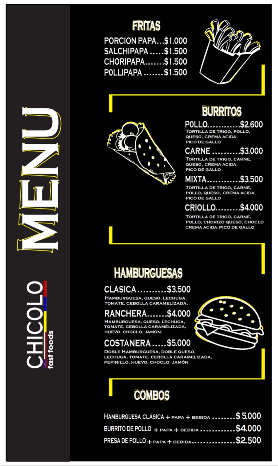 Carta de Chicolo en Quinta normal  — página 1