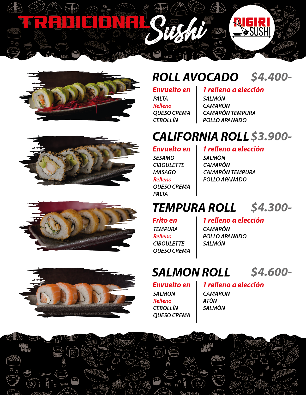 Carta de Nigiri Sushi Linares en Sector Centro, Linared — página 3