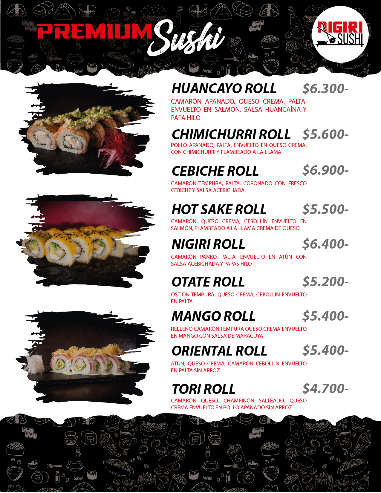 Carta de Nigiri Sushi Linares en Sector Centro, Linared — página 2
