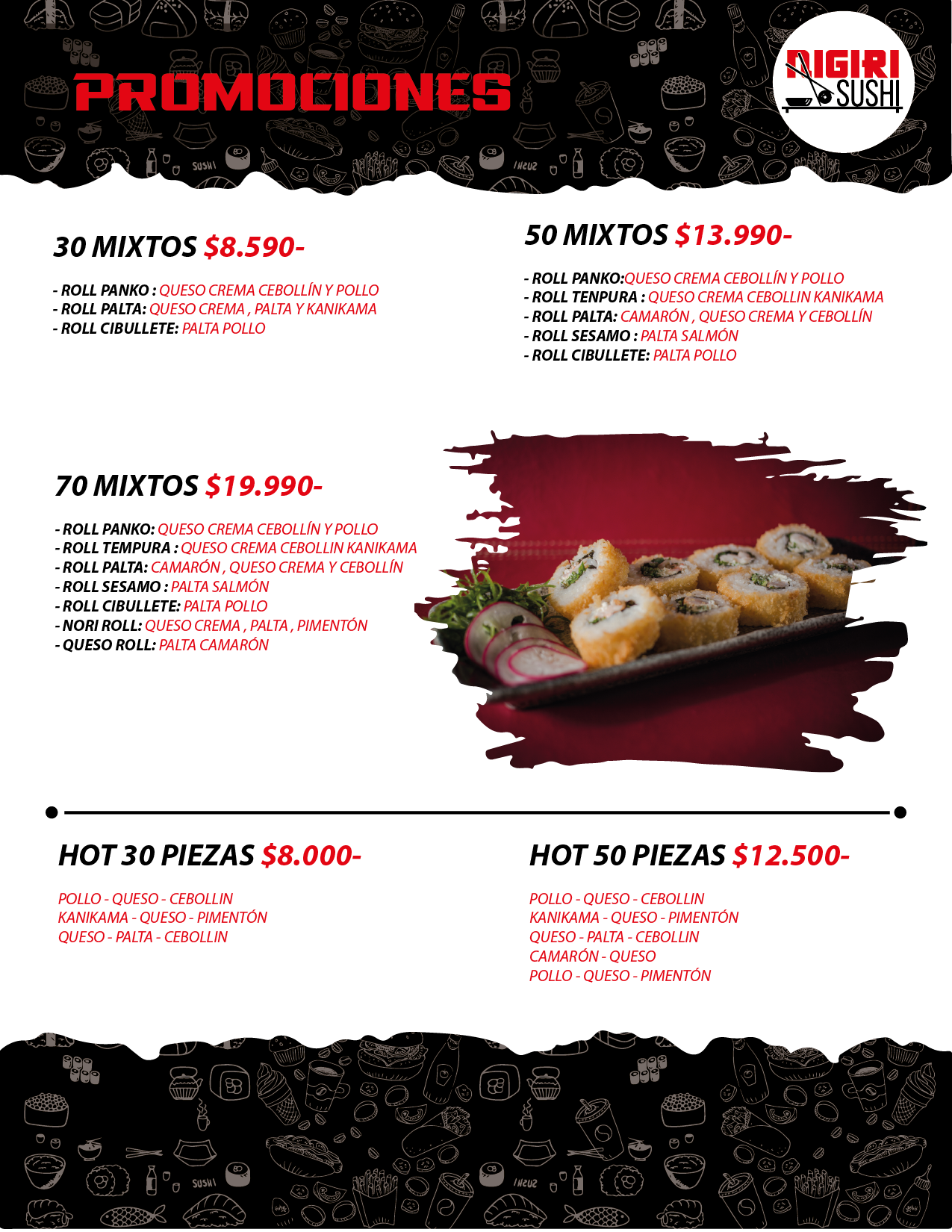 Carta de Nigiri Sushi Linares en Sector Centro, Linared — página 4