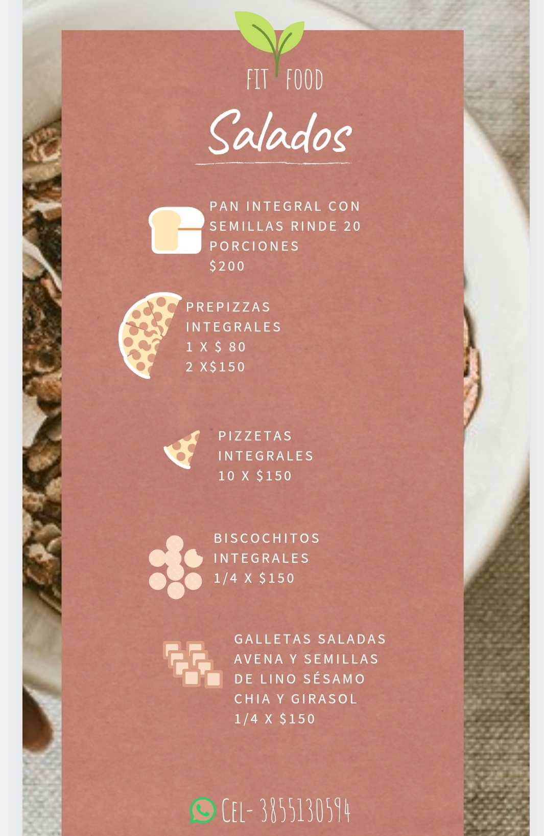 Carta de fit food en Cualquier persona que desea llevar una alimentación equilibrada — página 1