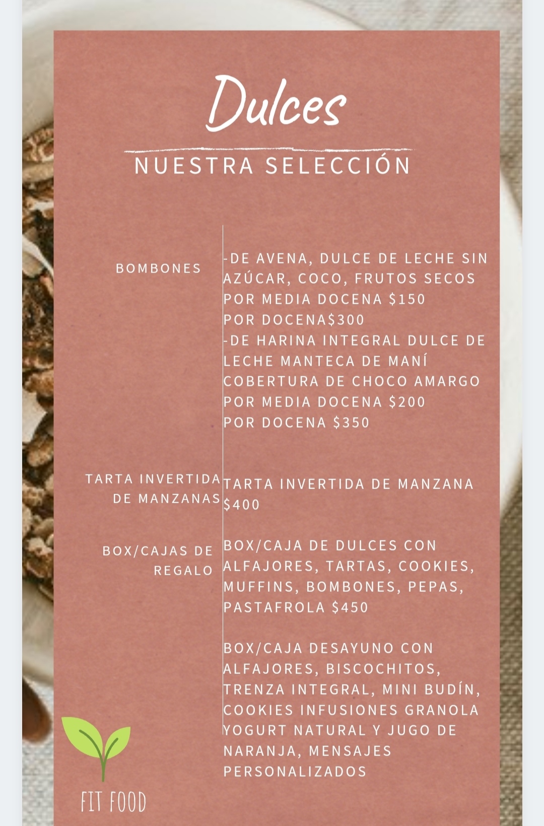 Carta de fit food en Cualquier persona que desea llevar una alimentación equilibrada — página 2