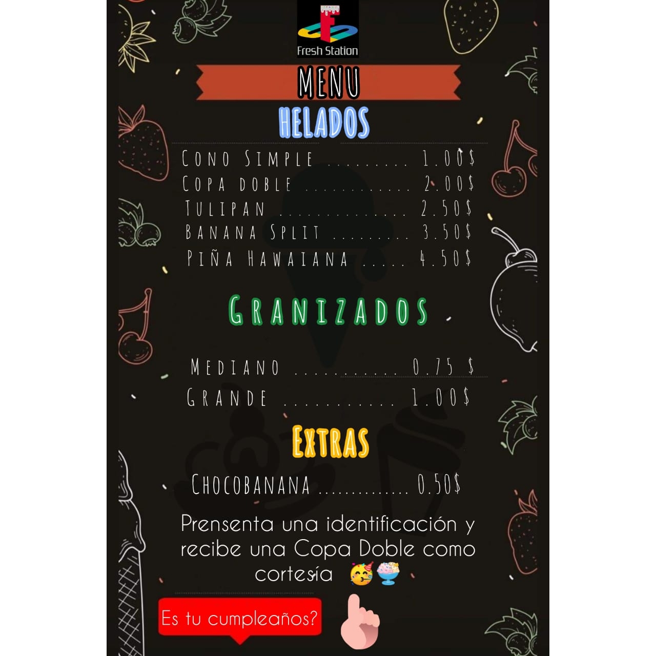 Carta de Fresh Station en 400, Jambelí — página 1