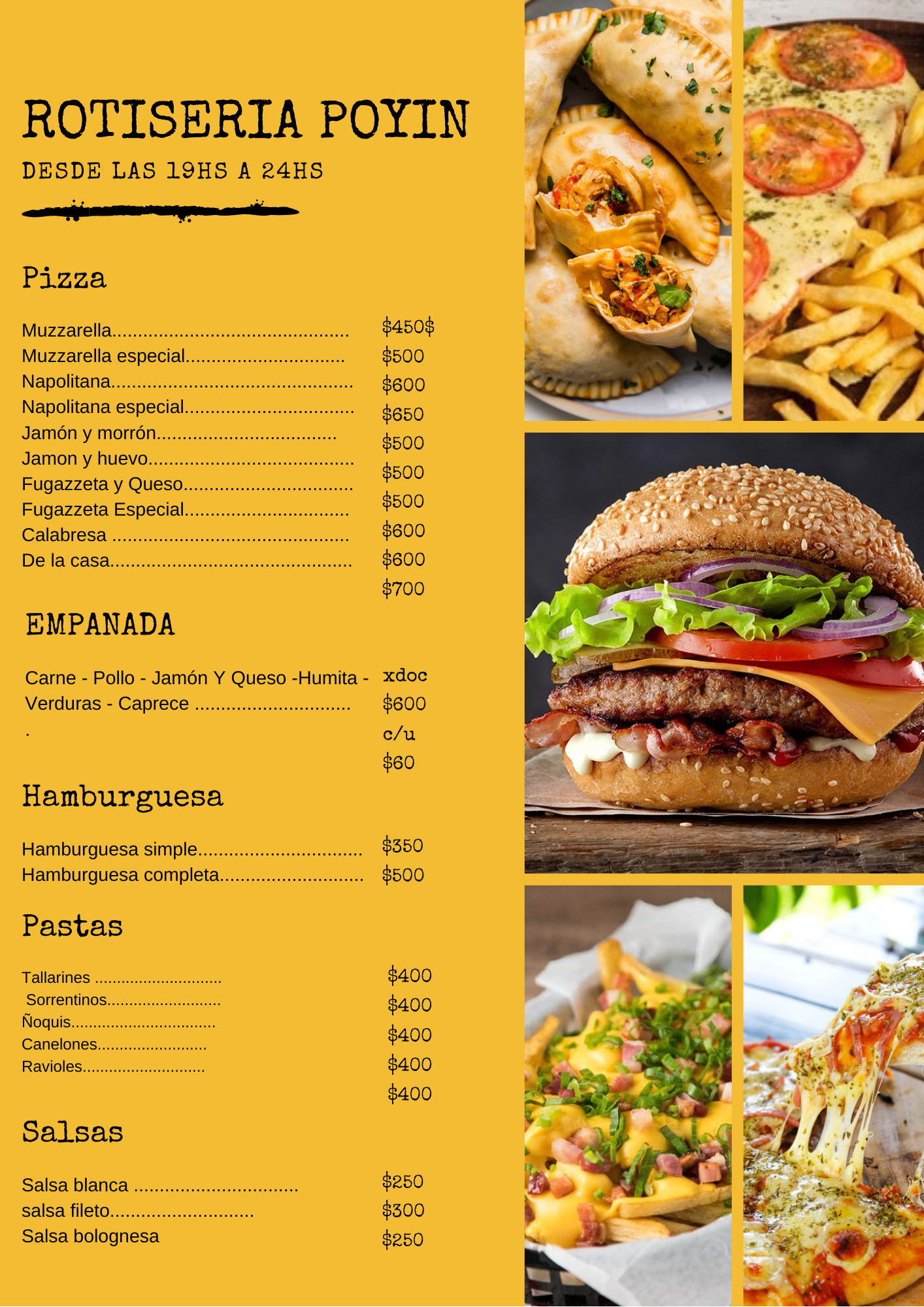 Carta de ROTISERIA POYIN  en Trujuy — página 1
