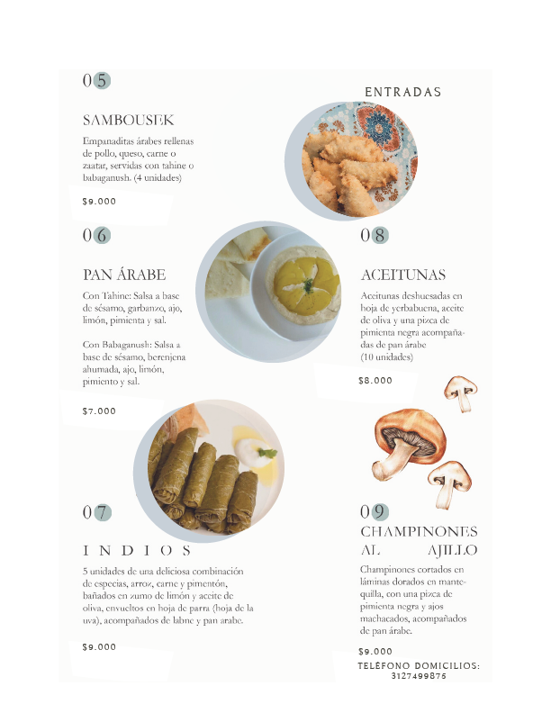 Carta de Fenicios Cocina Arabe en Armenia — página 4