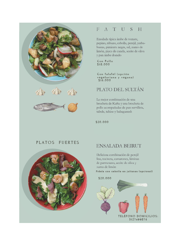 Carta de Fenicios Cocina Arabe en Armenia — página 6
