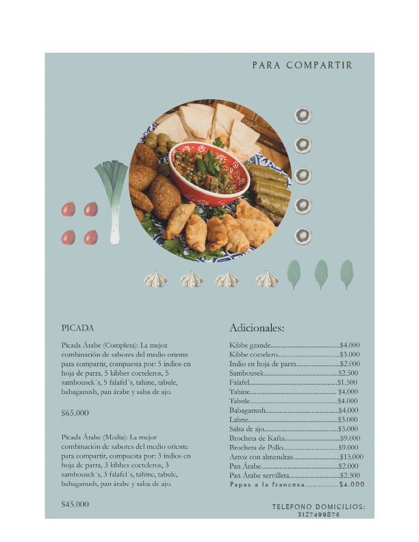 Carta de Fenicios Cocina Arabe en Armenia — página 11