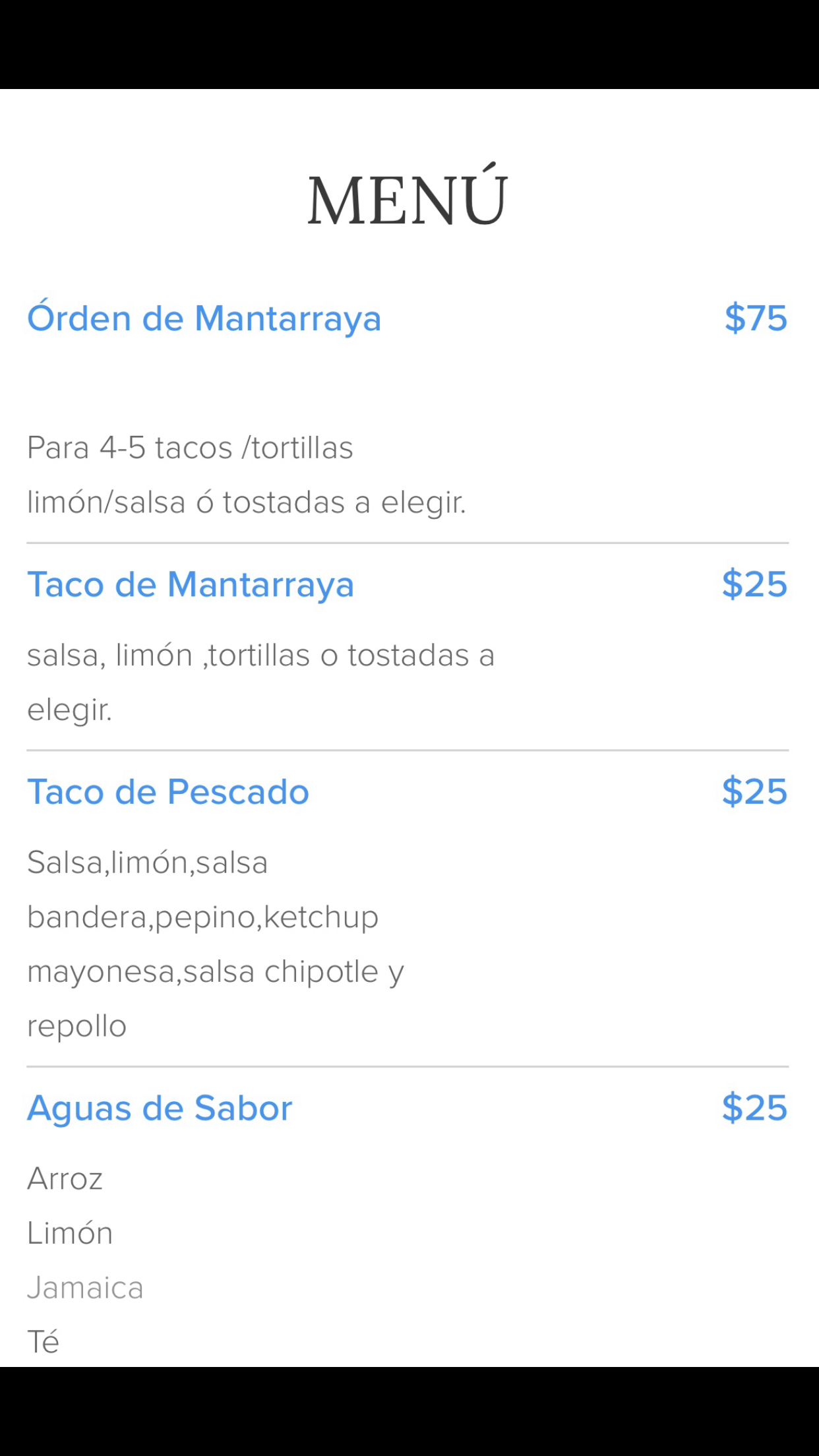 Carta de MABEYA en Baja California , Mexicali — página 1