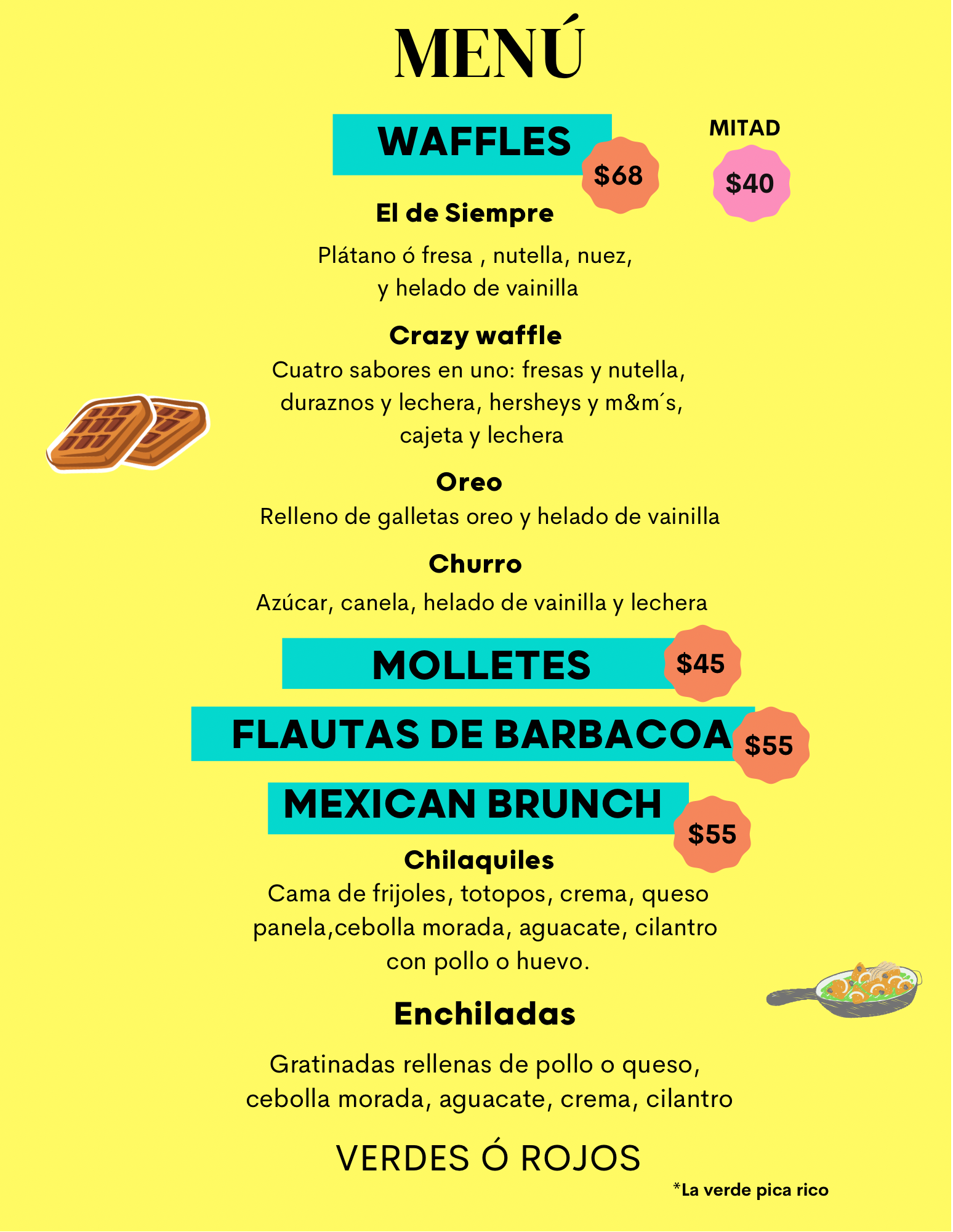 Carta de Brunch en Tulancingo de Bravo — página 2