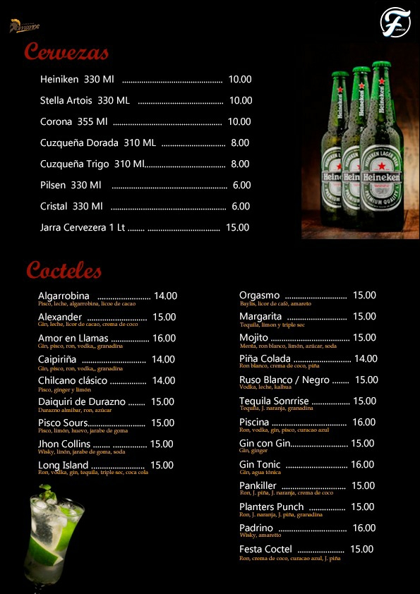 Carta de Festa Club en Complejo Ozone — página 2